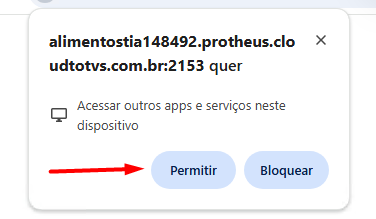 Permitir download do WebAgent no navegador